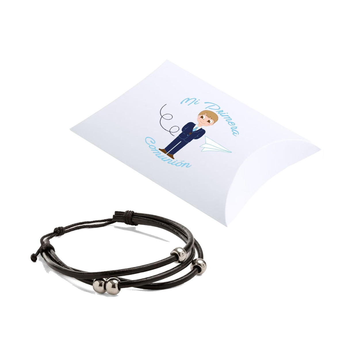 Pulsera con estuche y adhesivo comunión