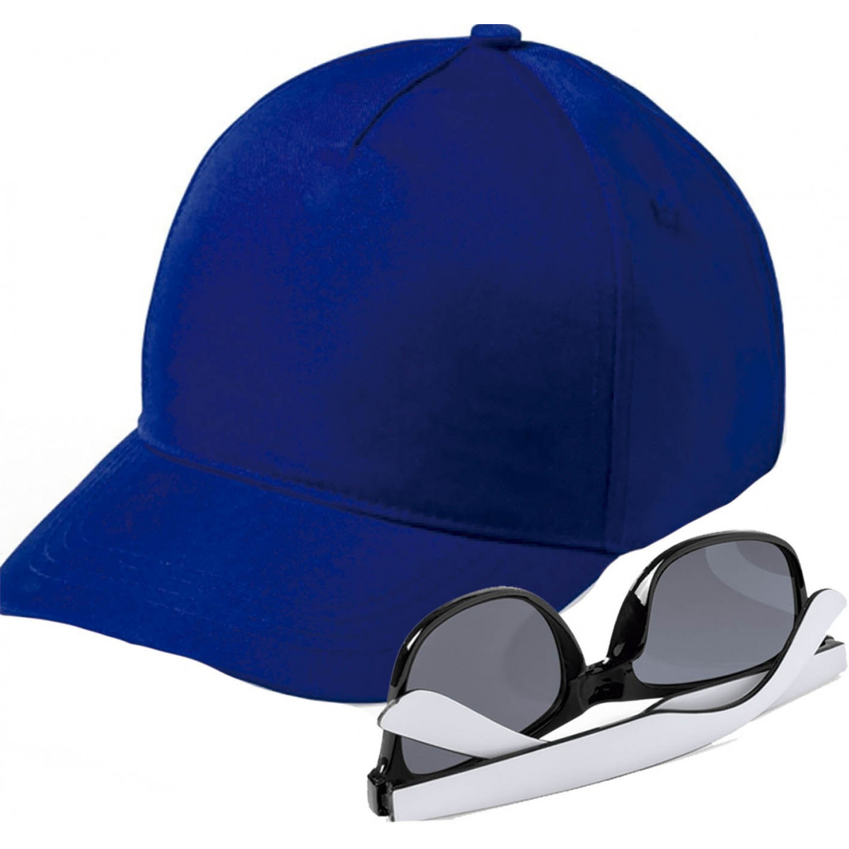 Gorra azul marino con gafas