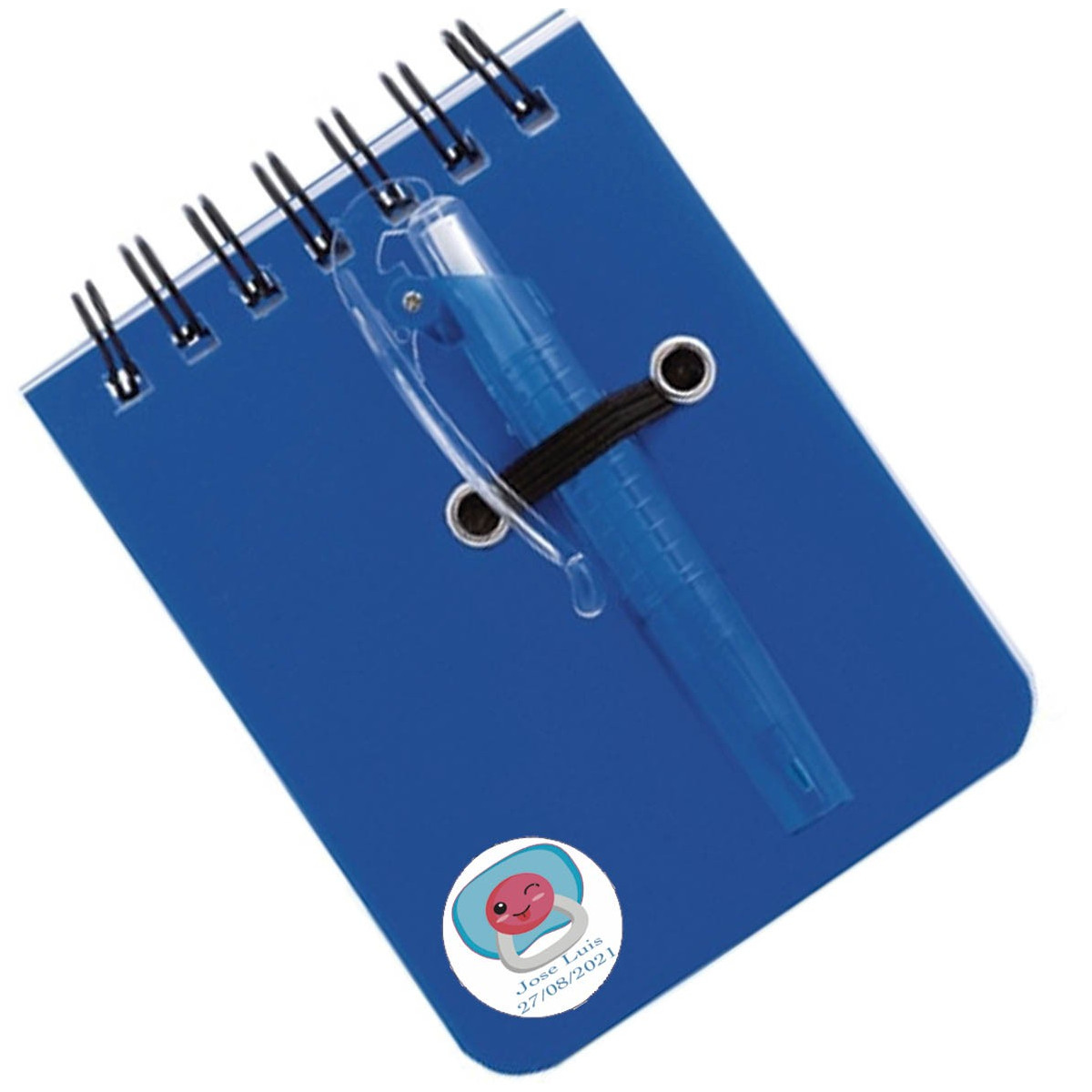 Libreta pequeña con bolígrafo bautizo personalizada