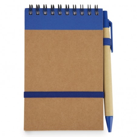 Libreta azul con bolígrafo y adhesivo cumpleaños