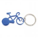 Llavero Bicicleta Azul Con Bolsa Organza Beige