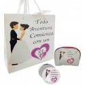 Monedero Y Espejo En Bolsa Para Detalles Invitados Boda
