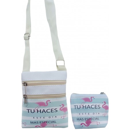 Bolso Y Monedero Diseño Flamenco Con Frases