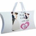 Espejo Con Frase En Caja Personalizada Para Boda
