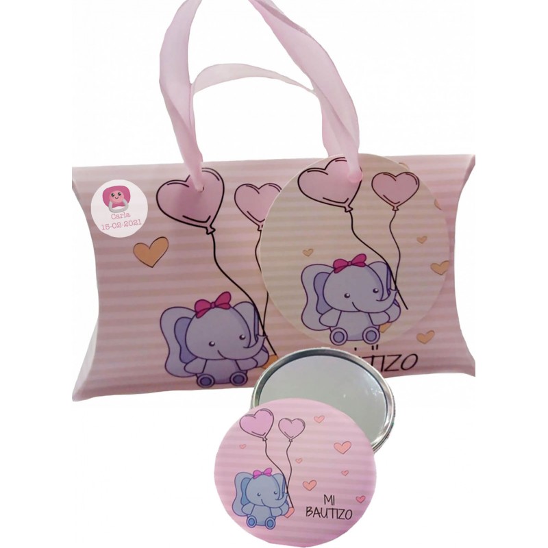 Espejo En Cajita Personalizada Para Bautizo Espejo En Cajita Personalizada Para Bautizo
