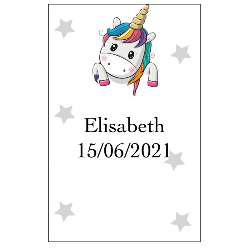 Adhesivo Unicornio Corazones, Grande Personalizado Con Nombre Y Fecha para Bodas, Bautizos, Comuniones, Cumpleaños y Empresas Adhesivo Unicornio Corazones, Grande Personalizado Con Nombre Y Fecha para Bodas, Bautizos, Comuniones, Cumpleaños y Empresas