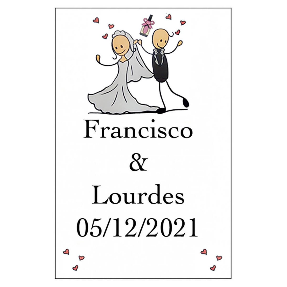 Adhesivo tú haces este día grande personalizado boda