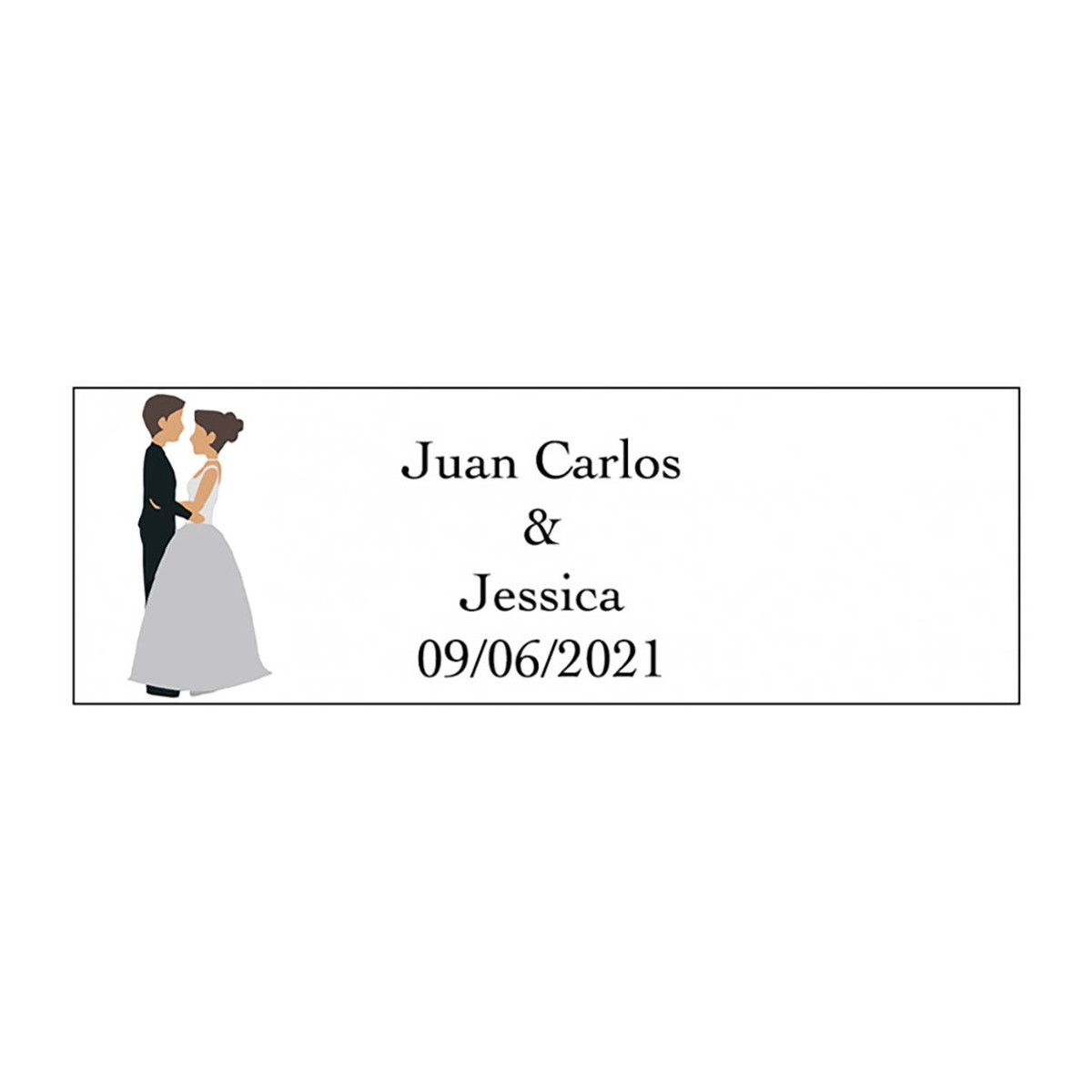 Adhesivo toda aventura rectangular personalizado bodas