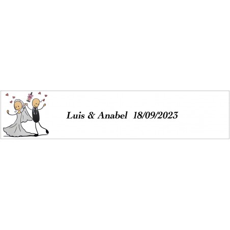 Adhesivo Tú Haces Este Día, Rectangular Personalizado Bodas