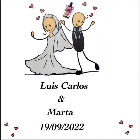 Adhesivo Tú Haces Este Día, Cuadrado Personalizado Boda