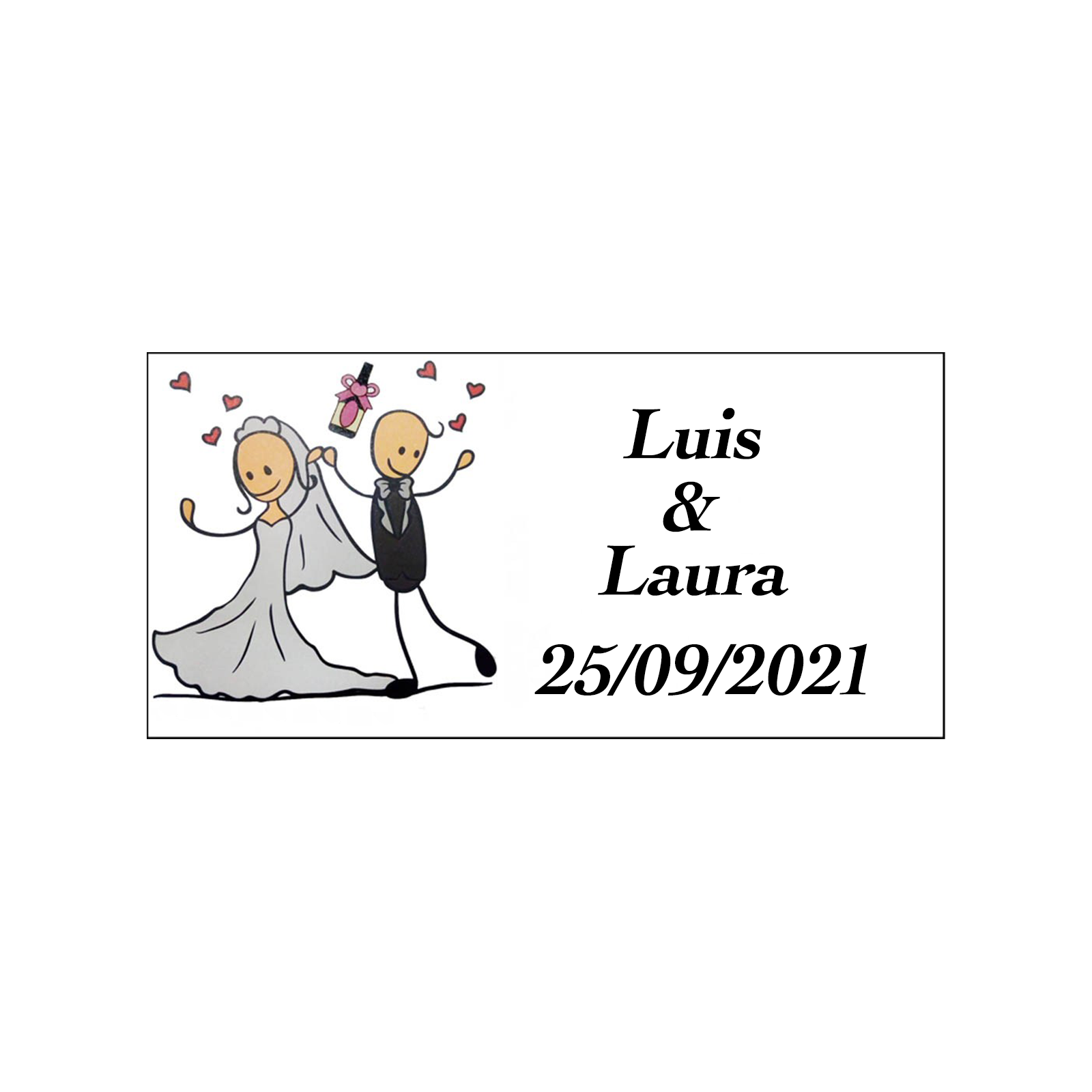 Adhesivo tú haces este día personalizado para bodas