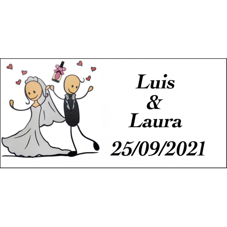 Adhesivo Tú Haces Este Día, Personalizado Para Bodas