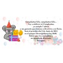 Invitación koala personalizada para cumpleaños