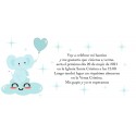 Invitaciones De Bautizo Elefante Azul Personalizada