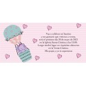 Invitaciones De Bautizo Elefante Rosa Personalizada