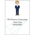 Adhesivo Comunión Niño, Grande Personalizado