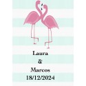 Adhesivo flamenco grande personalizado para bodas