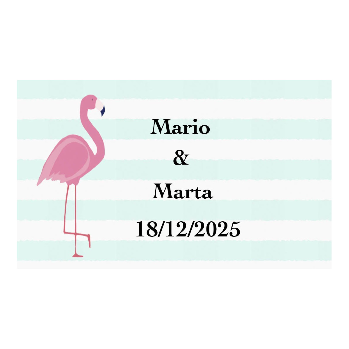 Adhesivo flamenco personalizado para bodas