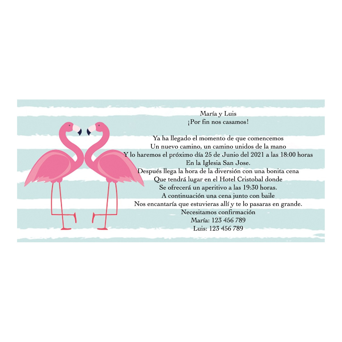 Invitaciones para bodas flamencos