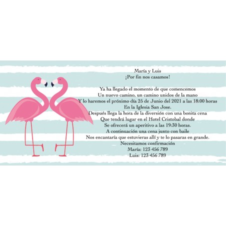 Invitaciones para bodas flamencos