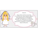 Invitación Comunión Niña Personalizada