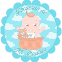 Adhesivo para bautizo bebé niño