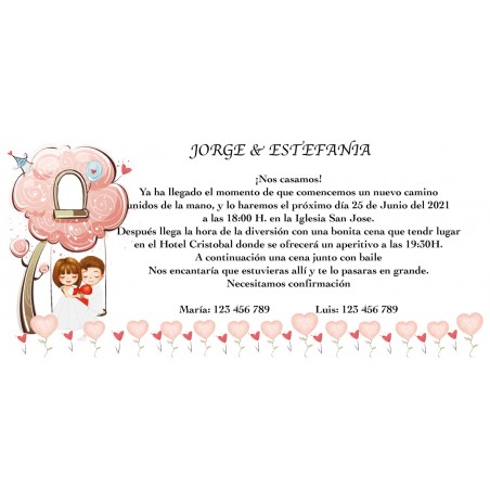 Invitaciones Para Boda Personalizadas Románticas