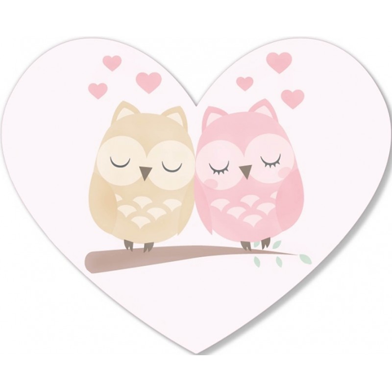 Adhesivo De Pareja Búhos Corazón Adhesivo De Pareja Búhos Corazón