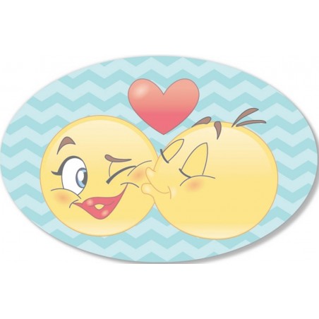Adhesivo Emoticono Pareja
