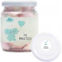 Bote De Pvc Transparente De Bautizo Personalizado Con Nubes Dulces