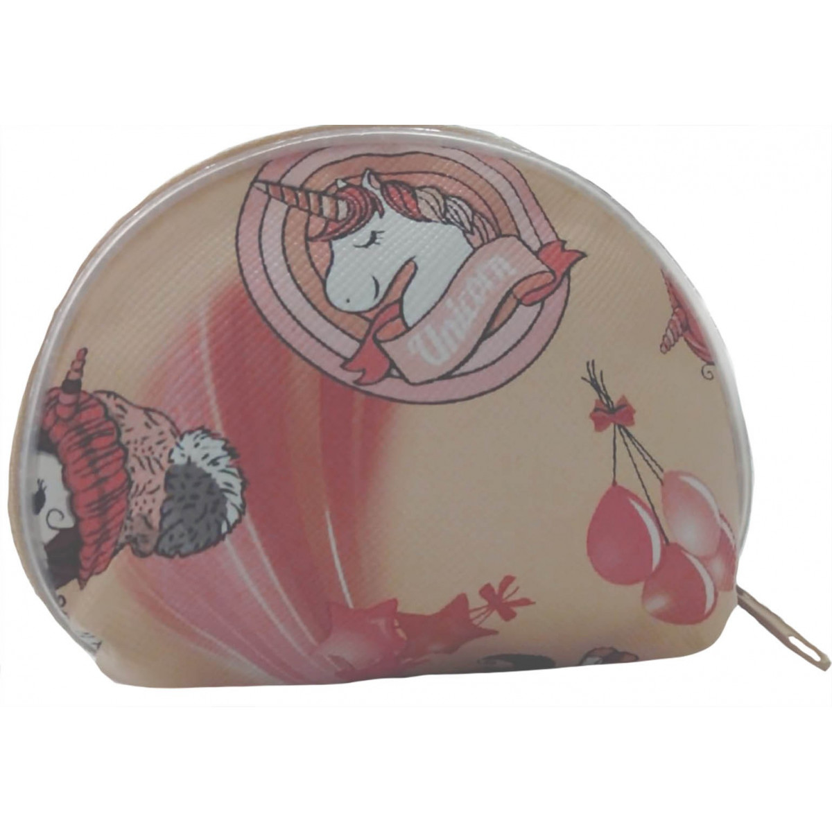 Monedero unicornio con diseño alegre y cierre práctico para detalles infantiles