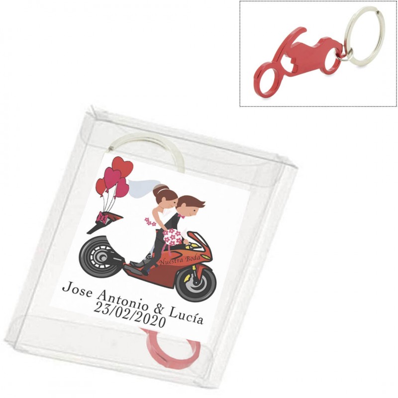 Llavero Moto En Caja De Acetato Con Adhesivo Personalizado Llavero Moto En Caja De Acetato Con Adhesivo Personalizado