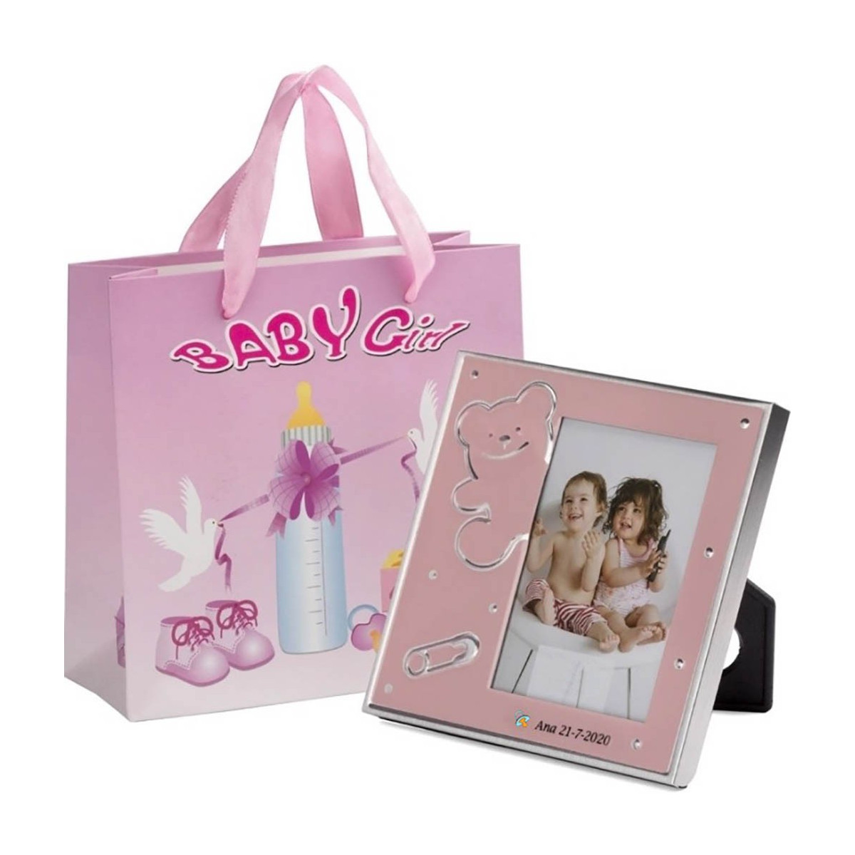 Portafotos bautizo niña personalizado