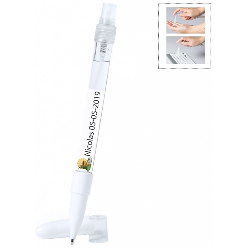 Detalles De Comunión Bolígrafo Blanco Con Pulverizador Recargable Personalizable Detalles De Comunión Bolígrafo Blanco Con Pulverizador Recargable Personalizable