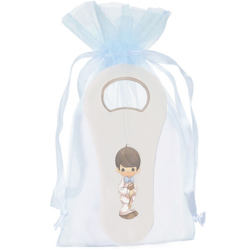 Abridor Blanco Para Comunión En Bolsa De Organza Abridor Blanco Para Comunión En Bolsa De Organza