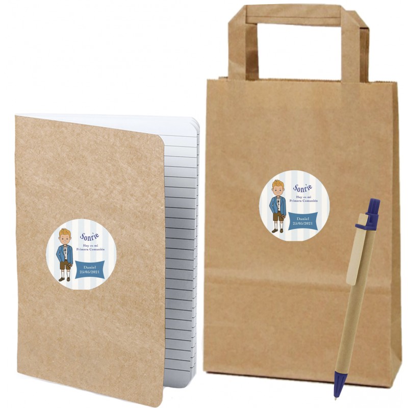 Libreta De Cartón Reciclada Con Bolígrafo A Juego Y Bolsa Libreta De Cartón Reciclada Con Bolígrafo A Juego Y Bolsa