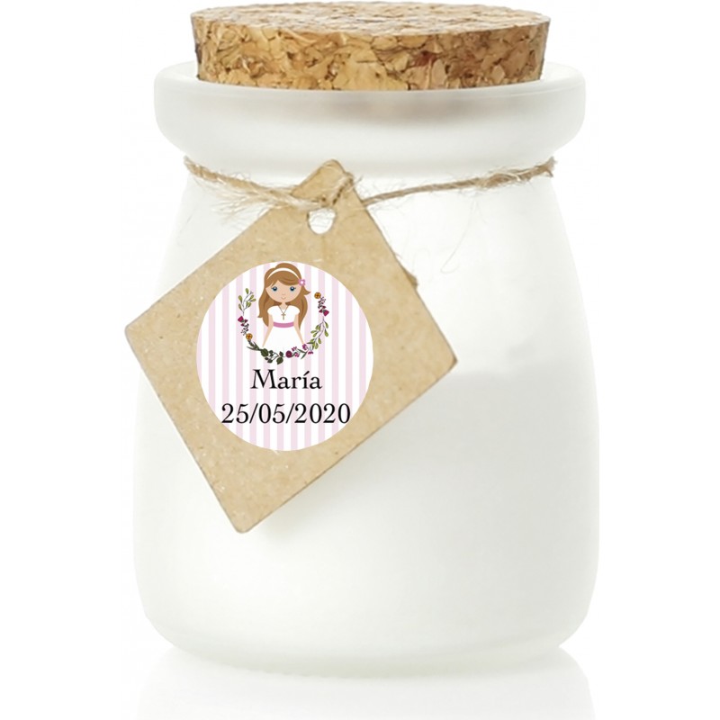 Vela Personalizada Para Detalles De Comunión Niña Vela Personalizada Para Detalles De Comunión Niña
