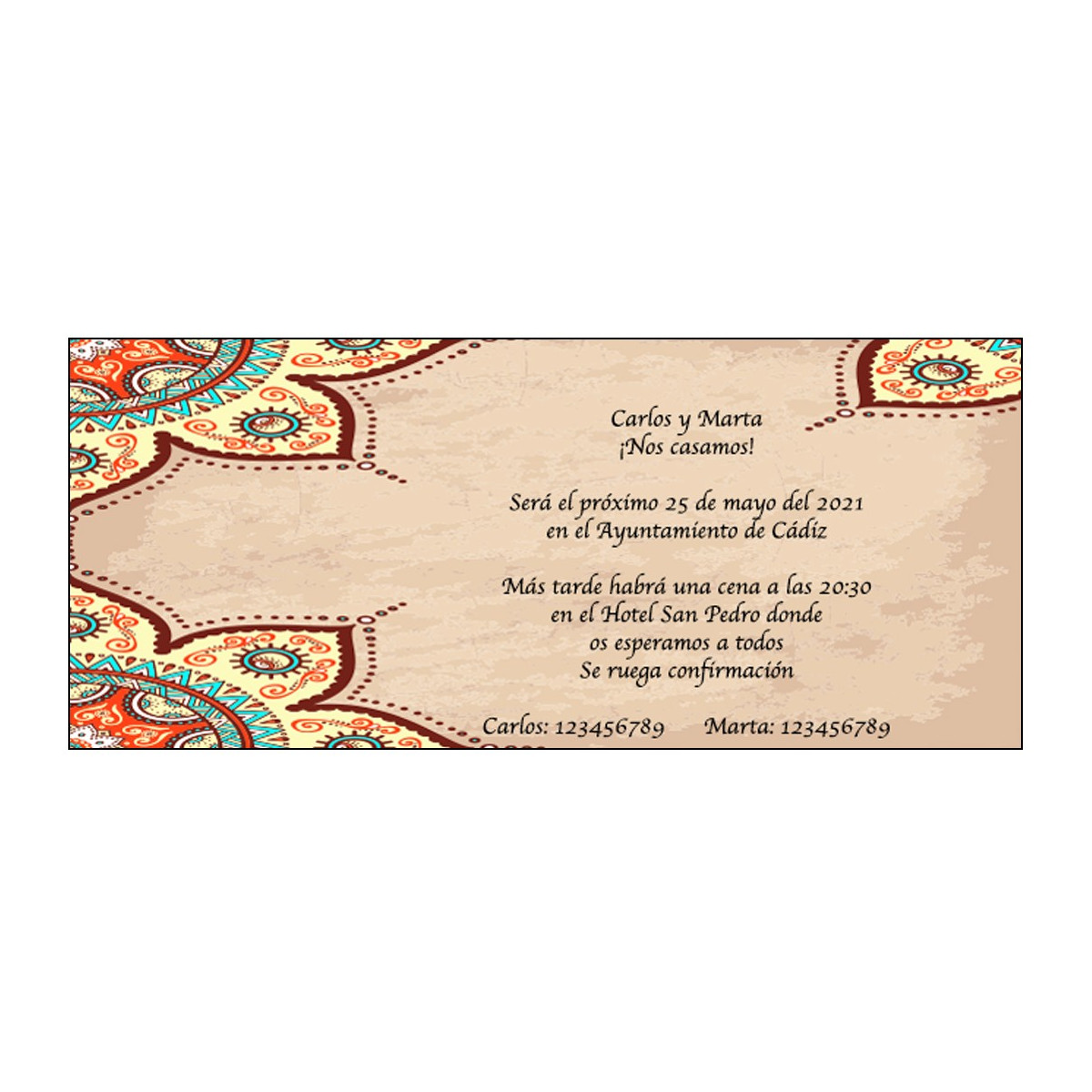 Invitaciones de boda retro