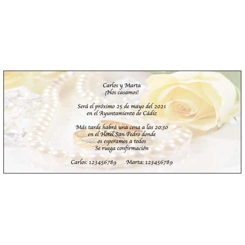 Invitaciones De Boda Originales Perlas Invitaciones De Boda Originales Perlas