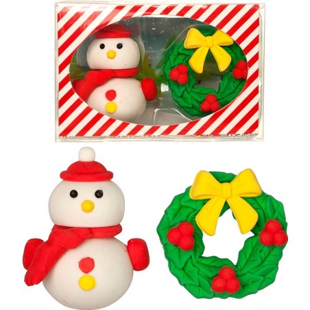 Set De 2 Gomas De Borrar Navideñas