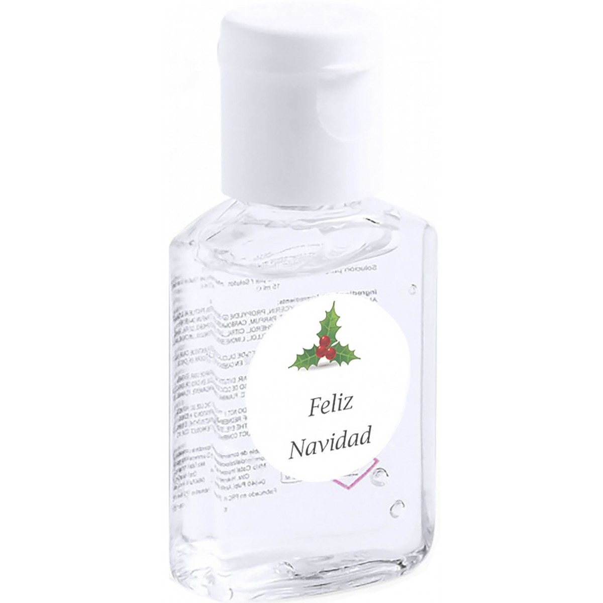 Bote de gel hidroalcohólico para navidad personalizable