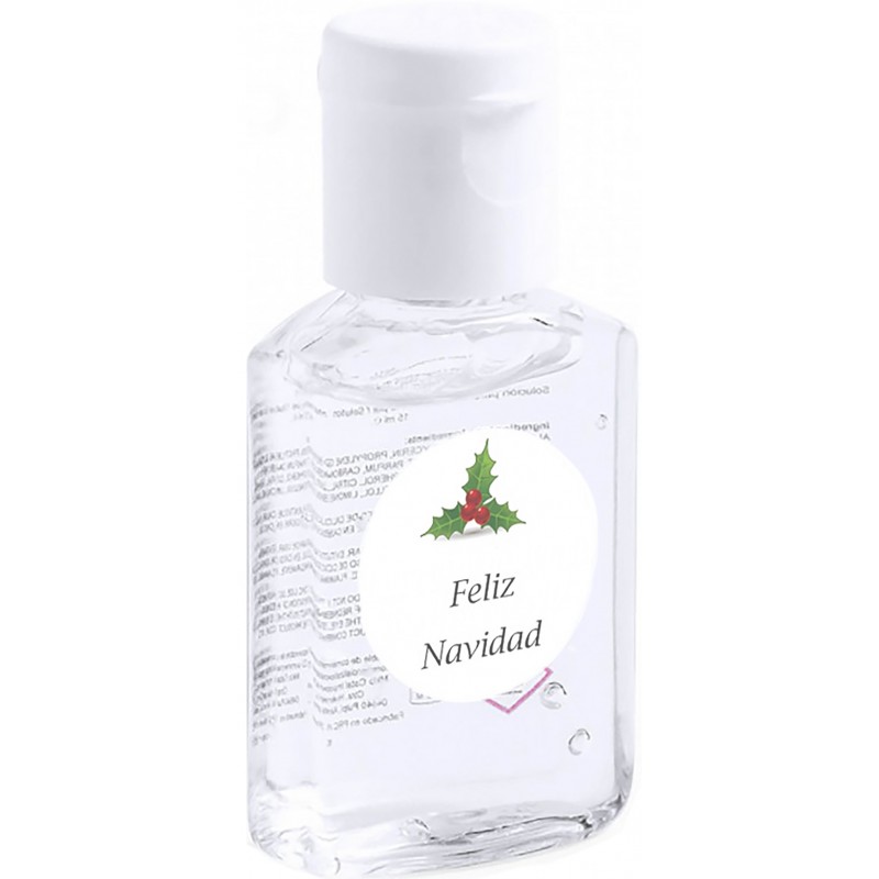 Bote de gel hidroalcohólico para navidad personalizable