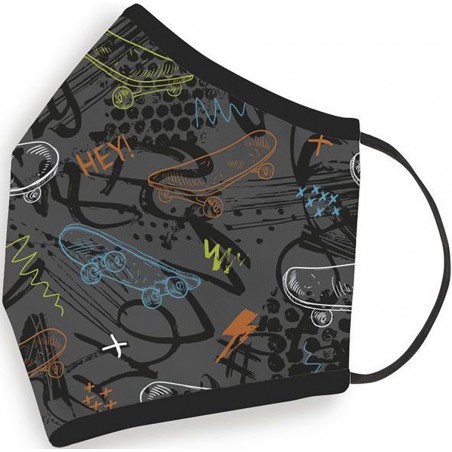 Mascarilla Higiénica Anti Covid 19 Patinete Reutilizable Para Niños