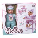 Muñeca bonnie 2 en 1 cuna trona y sonidos