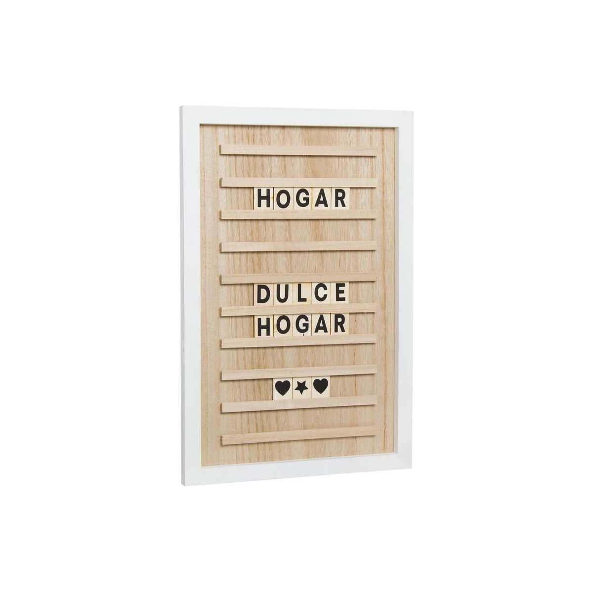 Panel de madera para mensaje 60 letras