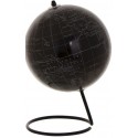 Bola Mundo Decoración Con Soporte Negra