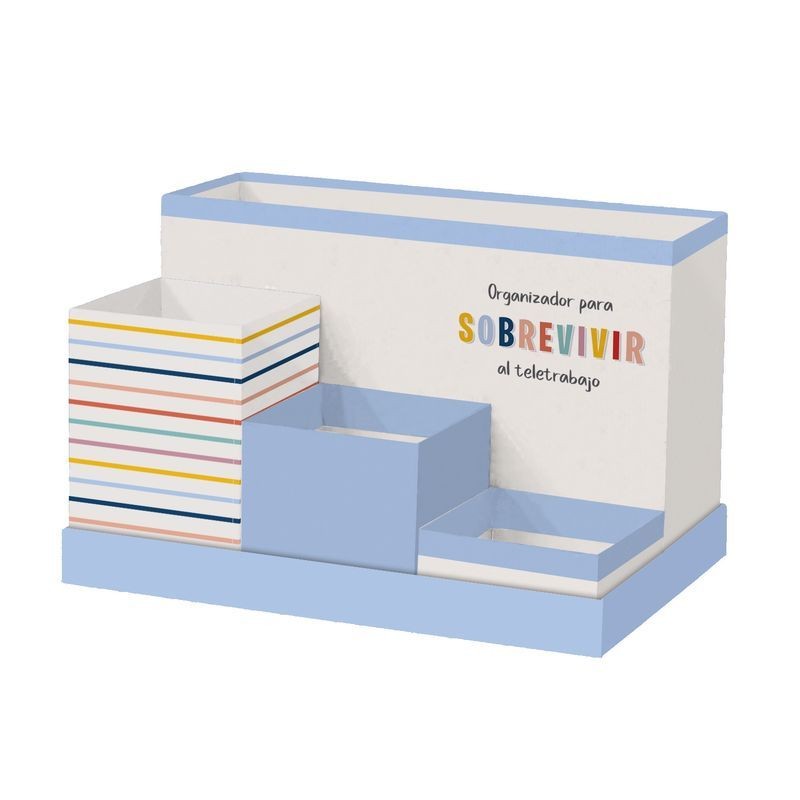 Organizador De Escritorio De Carton, Ideal Teletrabajo Organizador De Escritorio De Carton, Ideal Teletrabajo