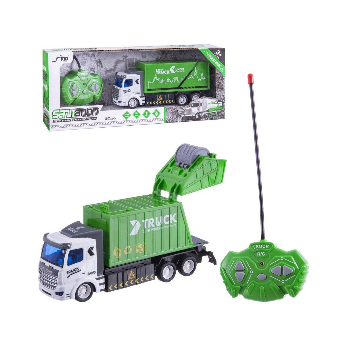 Camion de reciclaje juguete teledirigido