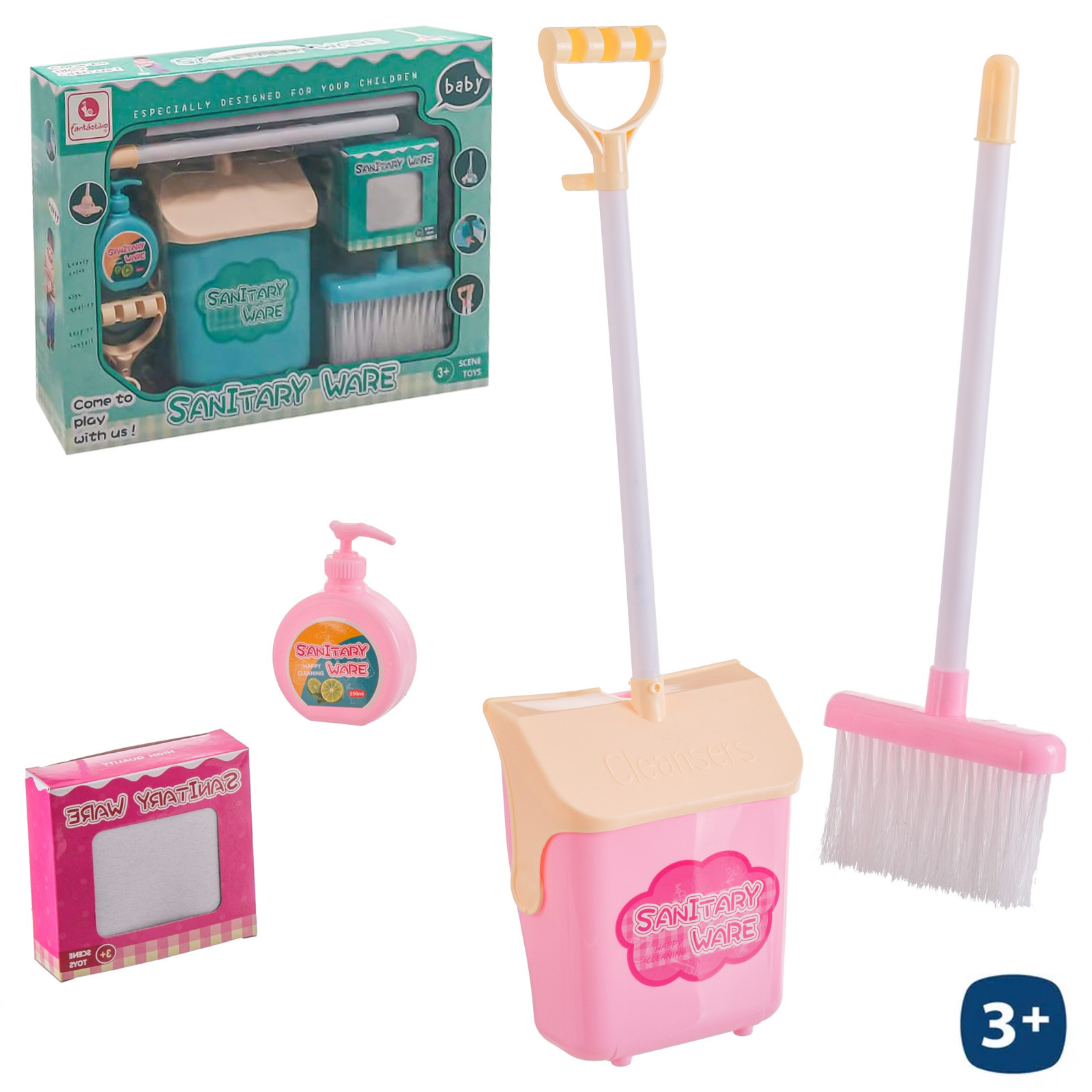 Kit de limpieza escoba con accesorios de juguete para niños
