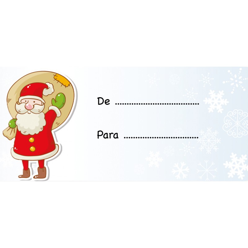 Adhesivos para nombres papá noel